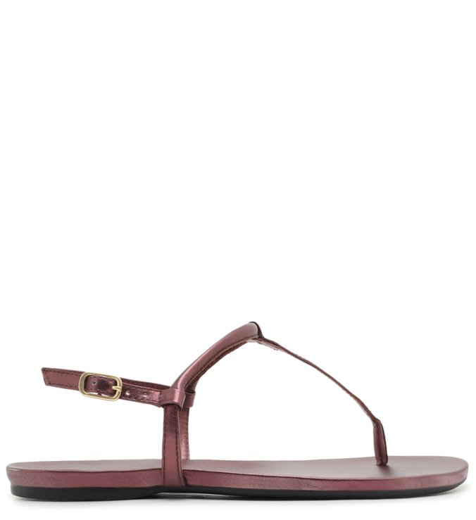 Rasteira Roxa Fivela Raspberry Metal