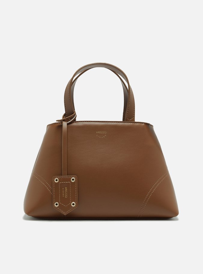Bolsa Tote Marrom Média Costuras Bag Charm