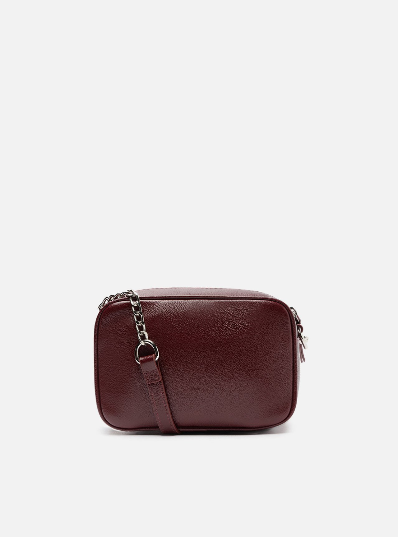 Bolsa Tiracolo Vinho Couro Francine Pequena — foto 3