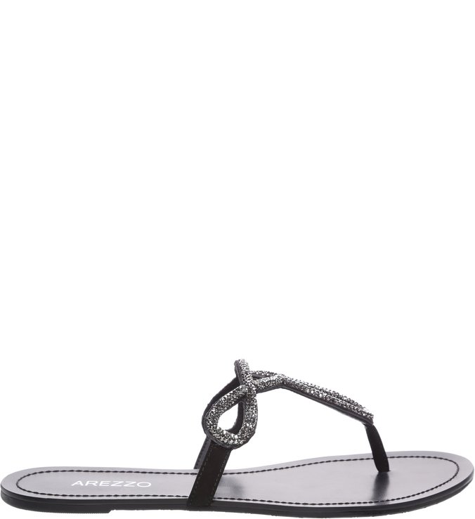 Chinelo Nobuck  Snake Preto