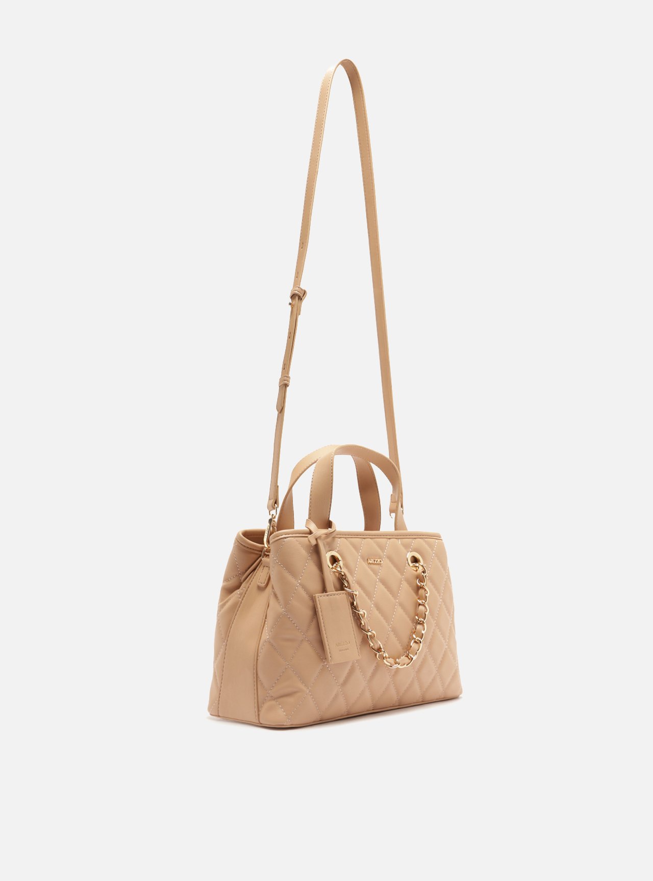 Bolsa Tote Nude Média Matelassê Bag Charm — foto 5