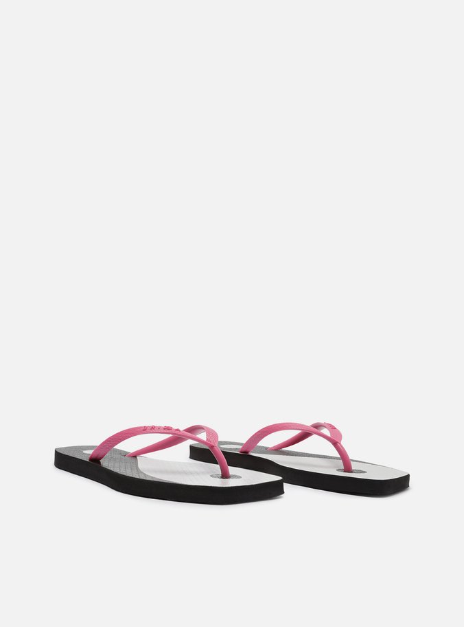 Chinelo de Dedo Jelly Multicolorido Tira Rosa Brizza