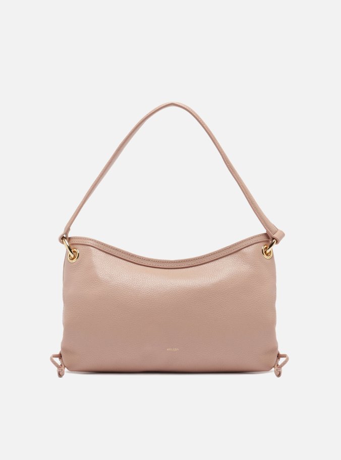 Bolsa Tiracolo Couro Rosa Média