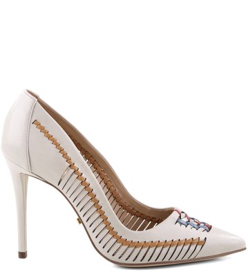 Scarpin Tramado Multi Off-White