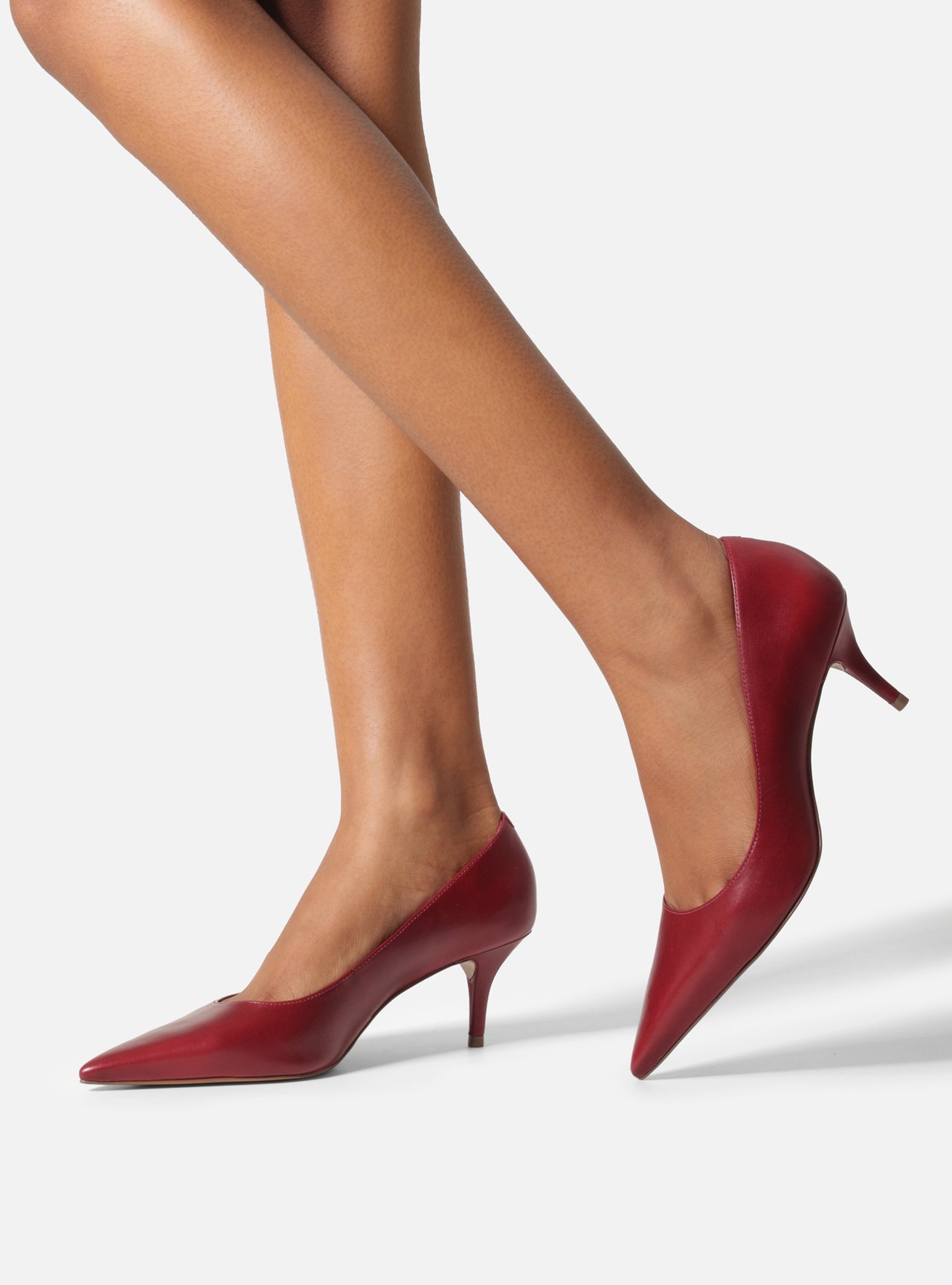 Scarpin Vermelho Couro Salto Fino — foto 6