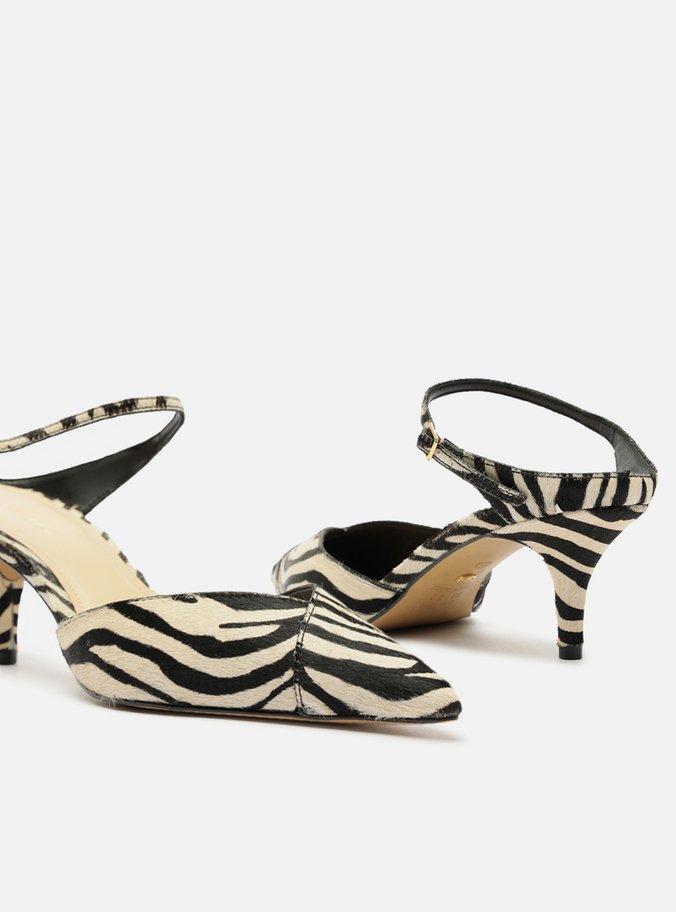 Mule Animal Print Salto Kitten Tira Instep