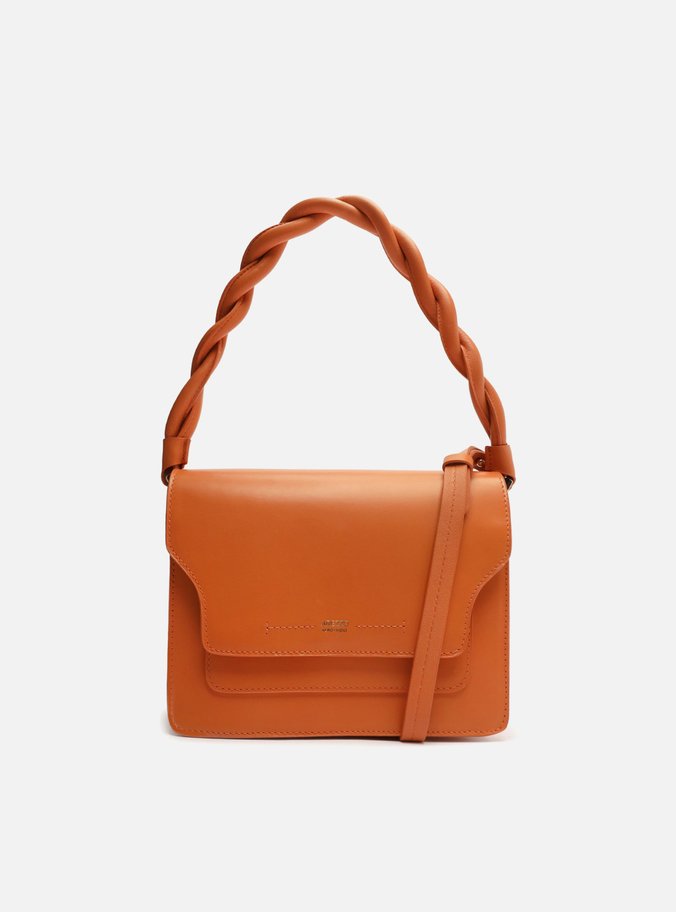 Bolsa Tiracolo Marrom Couro Lana Média