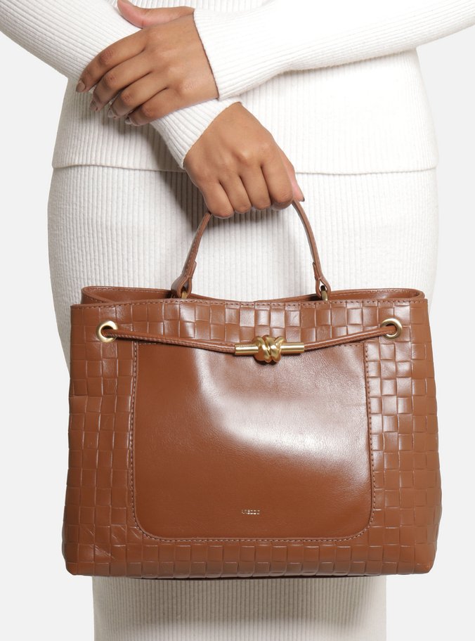 Bolsa Tote Marrom Couro Helena Grande Nó