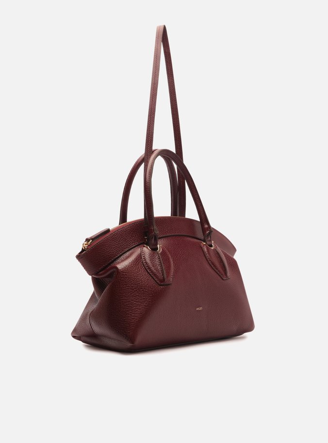 Bolsa Tote Vermelha Couro Grande Moderna