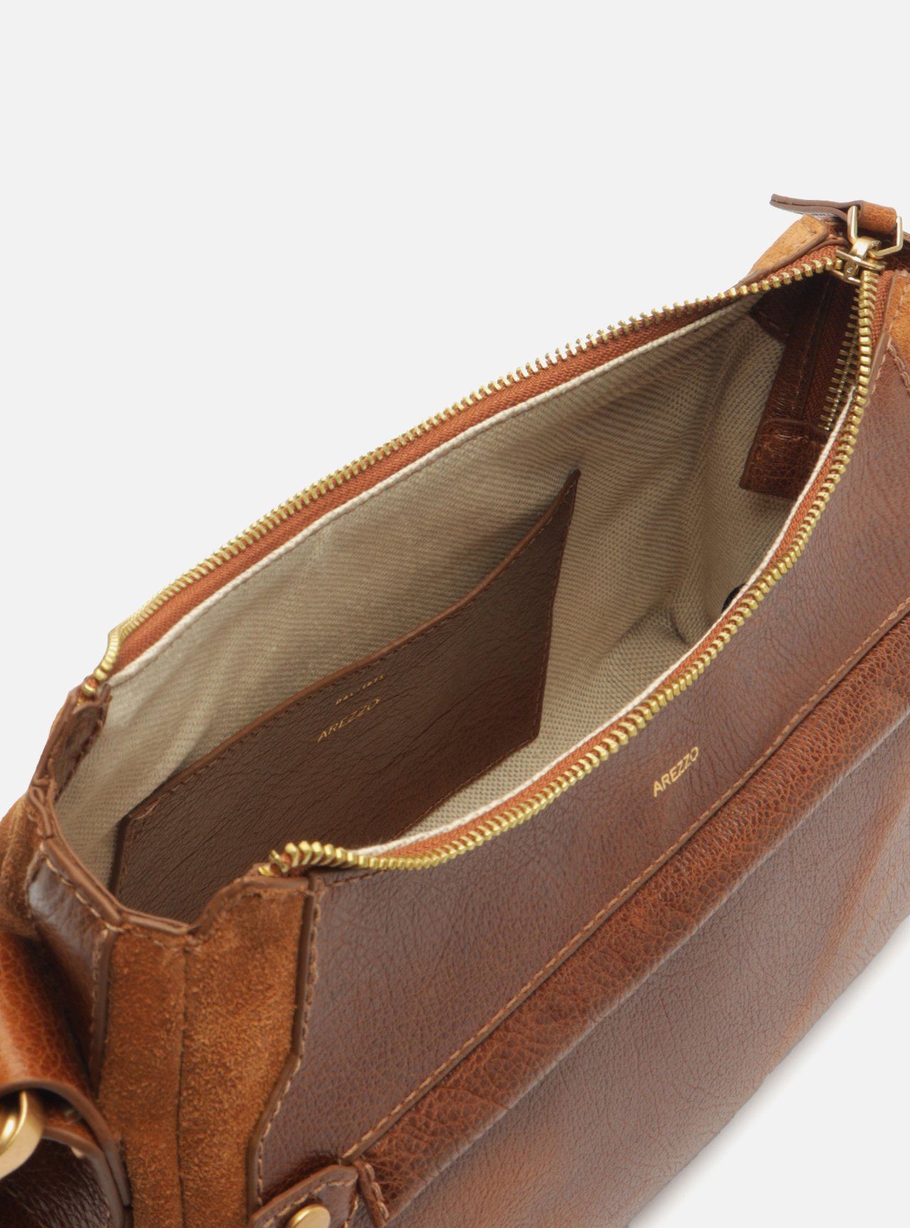 Bolsa Tiracolo Marrom Couro Gretha Média — foto 4