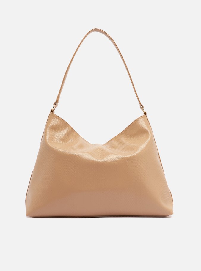 Bolsa Tiracolo Envernizada Nude Grande