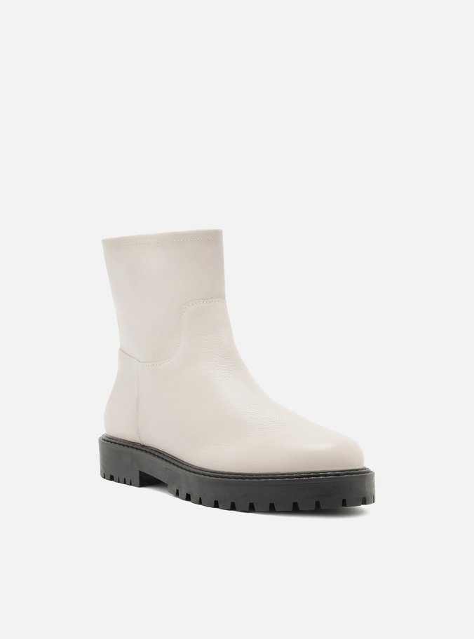 Bota Branca Salto Tratorado