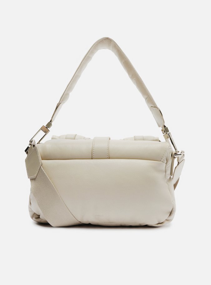 Bolsa Tiracolo Off-White Couro Pequena Bolsos