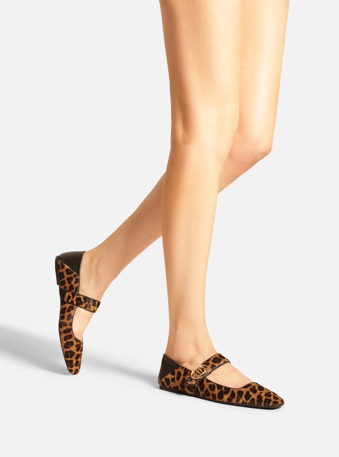 Sapatilha Animal Print Bico Quadrado