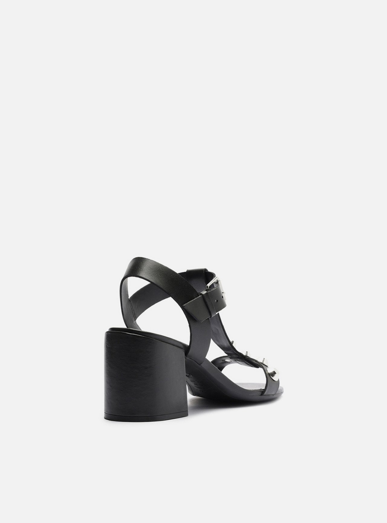 Sandália Preto Atanado Soft Bloco Fivela Metais — foto 3