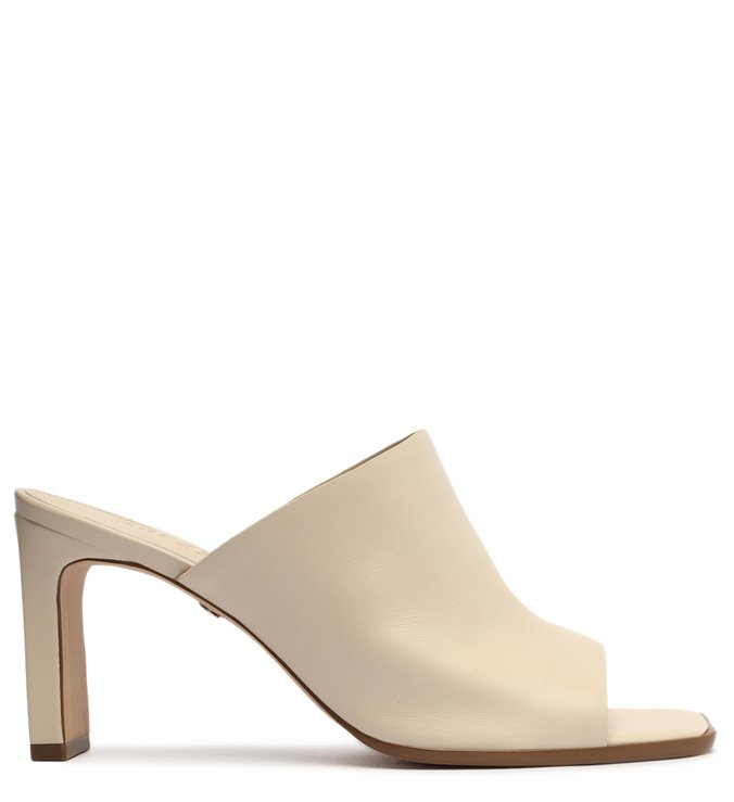 Mule Off White Couro Bloco Mariana Arezzo