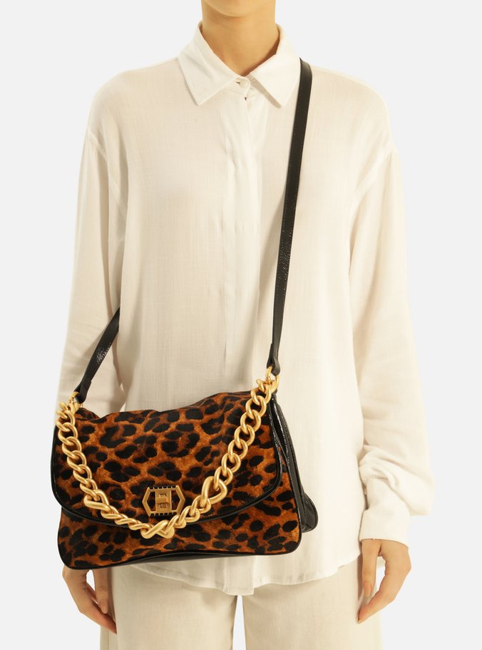 Bolsa Tiracolo Animal Print Amélia Grande