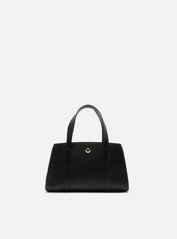 Arezzo — Bolsa Tote Preta Pequena Metais Dourados