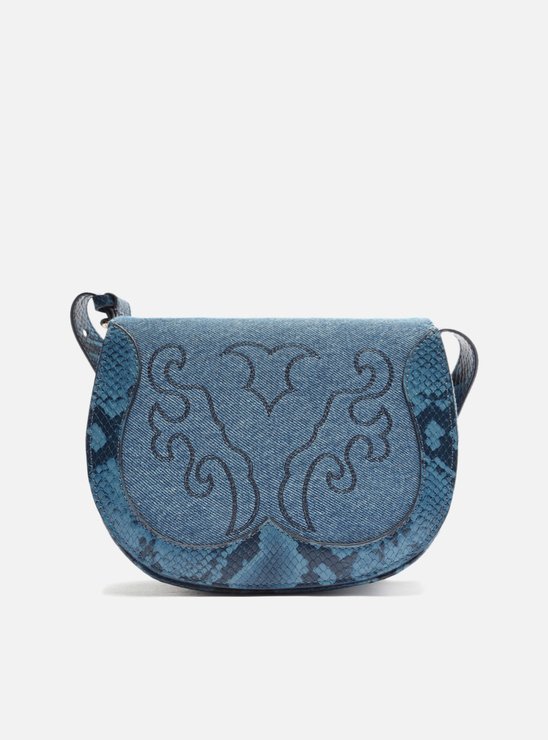 Bolsa Tiracolo Azul Jeans Georgia Pequena