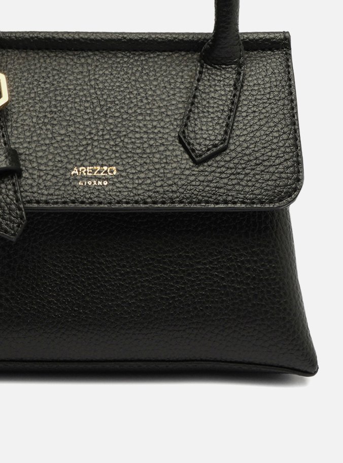 Bolsa Tiracolo Preta Pequena Tira Fivela