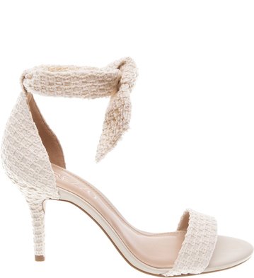 Sandália Crochê Isabelli Lace Up Off White