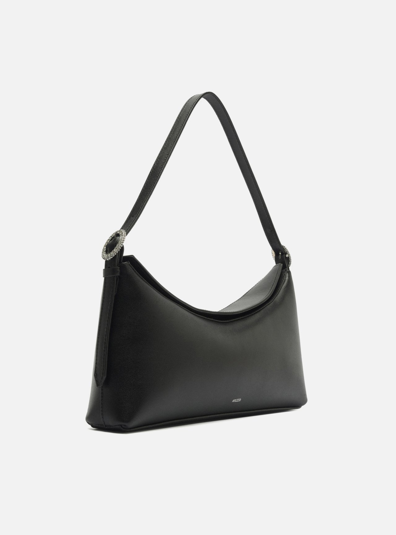 Bolsa Shoulder Preta Couro Grande Básica — foto 5