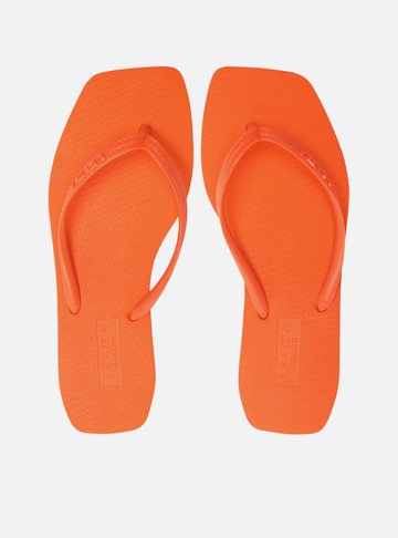 Chinelo de Dedo Laranja Square + Kit Pins