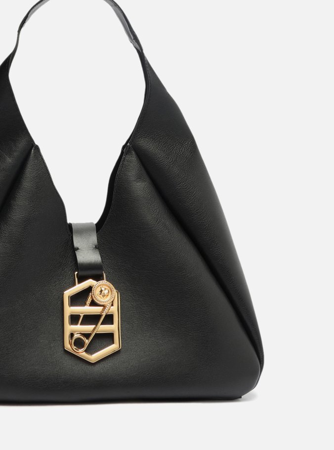 Bolsa Hobo Preta Couro Kopenhagen Grande