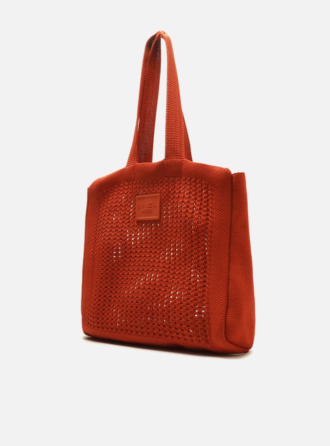 Bolsa Shopping Laranja Crochê Mônaco Grande