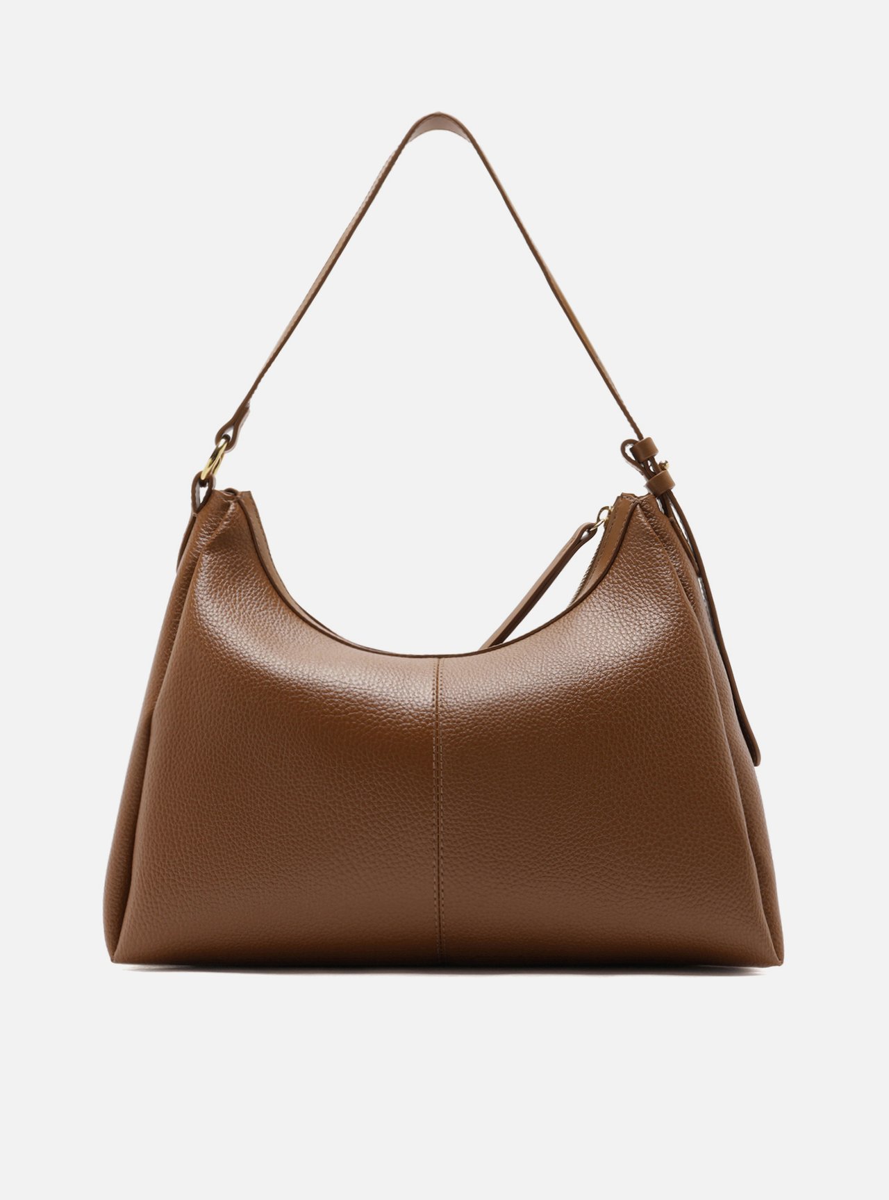 Bolsa Hobo Marrom Grande Texturizada Básica — foto 3