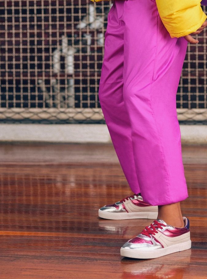 Tênis Infantil Prata Vermelho Urban