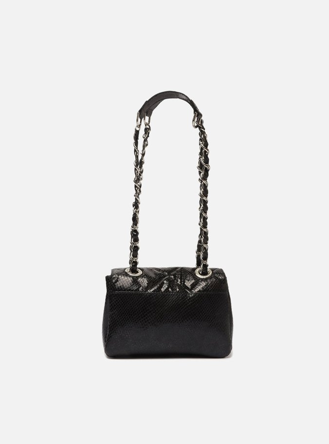 Bolsa Tiracolo Preta Correntes Mizz Pequena