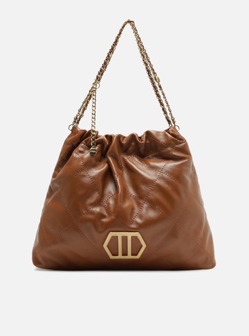 Bolsa Hobo Marrom Caramel Couro Esther Grande