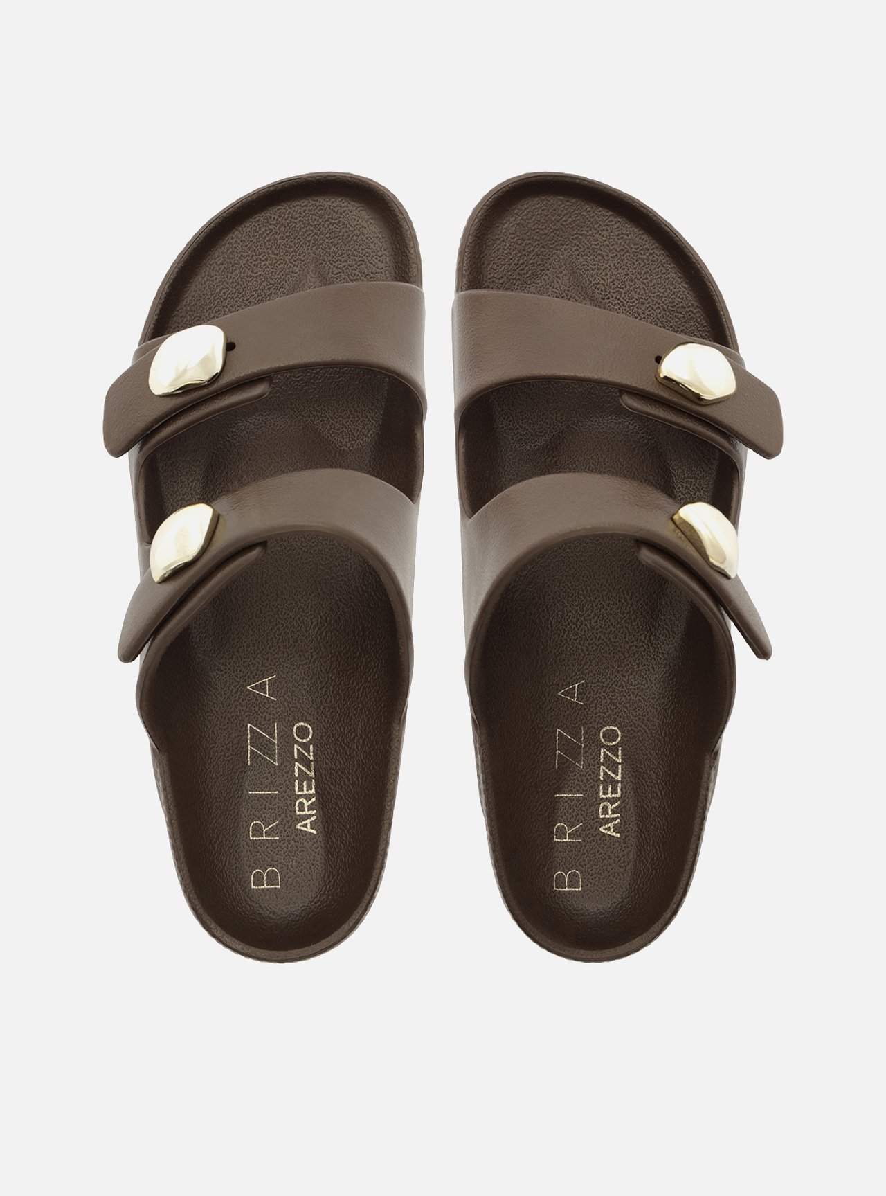 Sandália Papete Marrom Flatform Brizza — foto 3