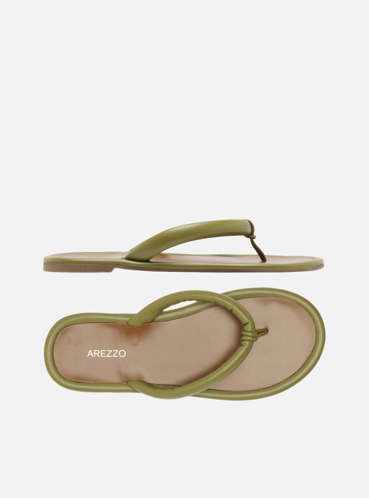 Rasteira Verde Tiras Flip Flop Zoe — foto 5