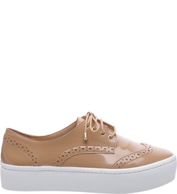 Tênis Tomboy Verniz Nude-Rose