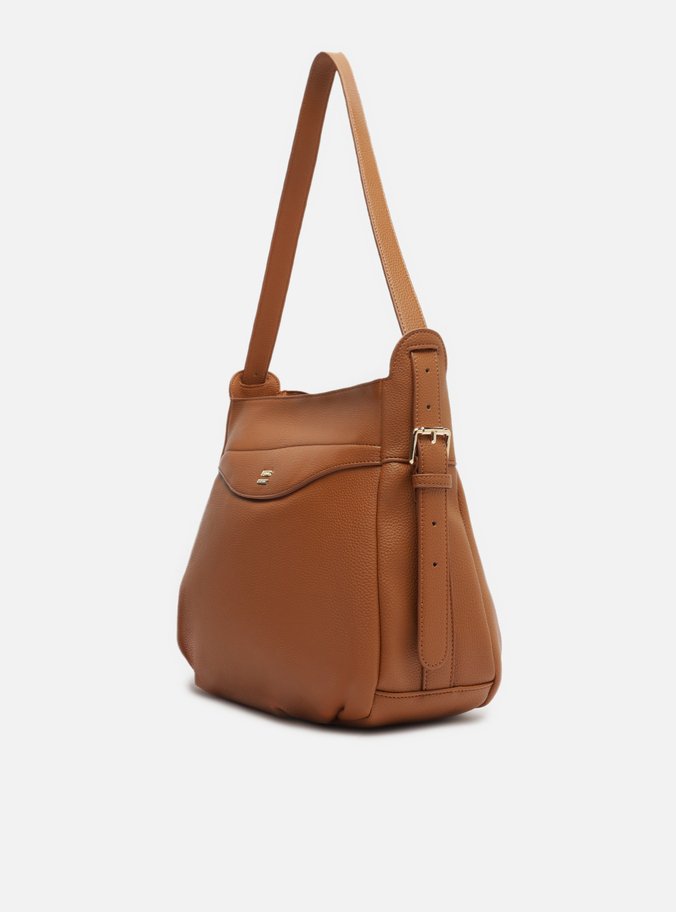 Bolsa Hobo Marrom Grande Alça Fivela