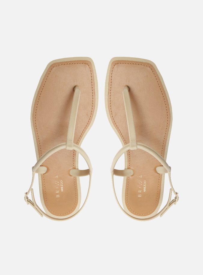 Sandália Rasteira Off-White Slim Square Brizza