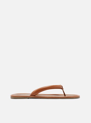 Rasteira Laranja Tiras Flip Flop Zoe