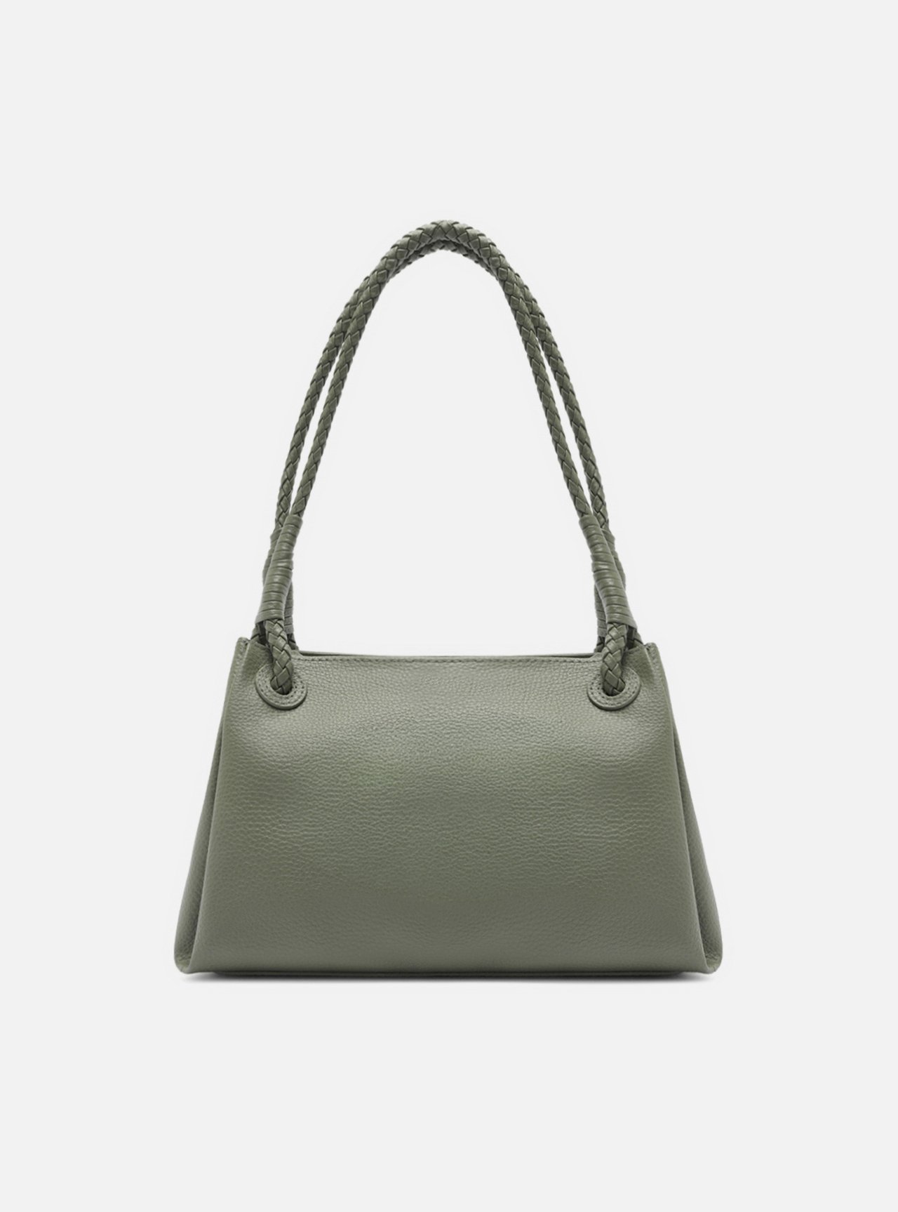 Bolsa Shoulder Verde Média Alça Trançada — foto 3