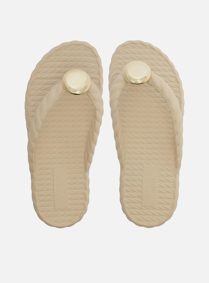 Sandália Branca Flatform Marrocos Mid Metal