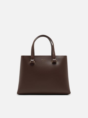 Bolsa Tote Marrom Escura Média Básica