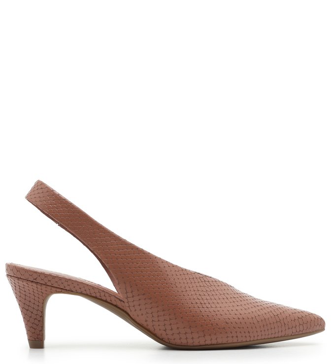 Scarpin Snake Salto Baixo Bico Fino Dark Romance