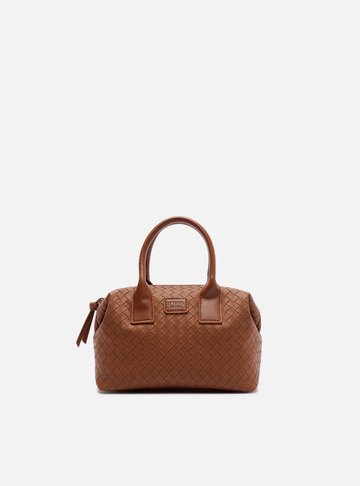 Arezzo — Bolsa Tote Marrom Pequena Tressê Alças