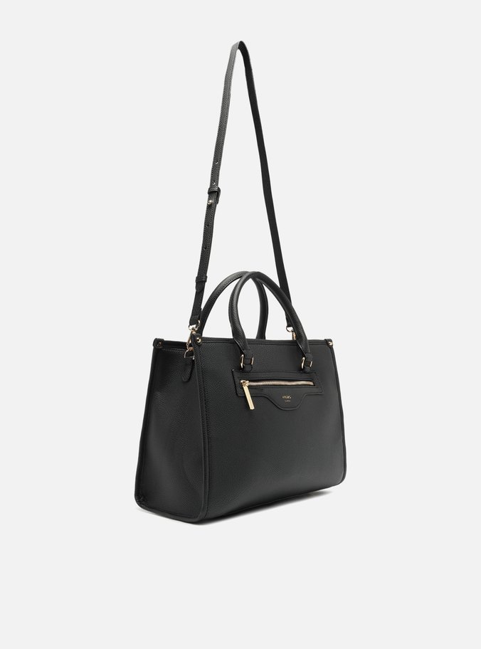 Bolsa Tote Preta Grande Zíper