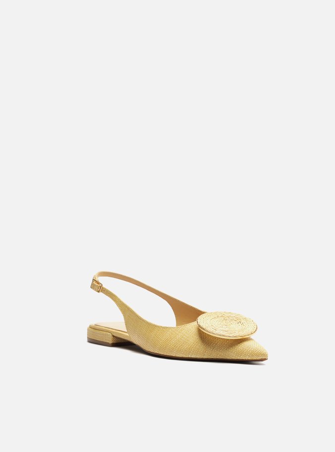 Sapatilha Bege Ráfia Slingback Circle