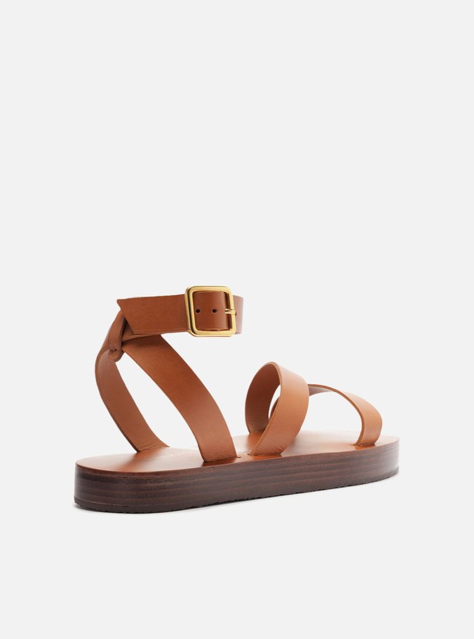 Sandália Marrom Salto Flatform