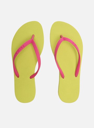 Chinelo de Dedo Multicolorido Tiras Finas Rosa