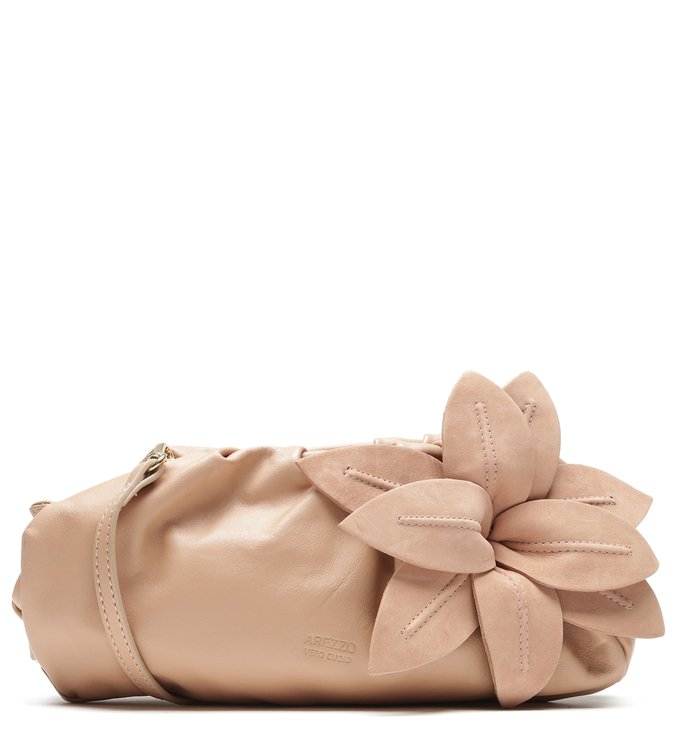 Bolsa Tiracolo Bege Couro Lily Média