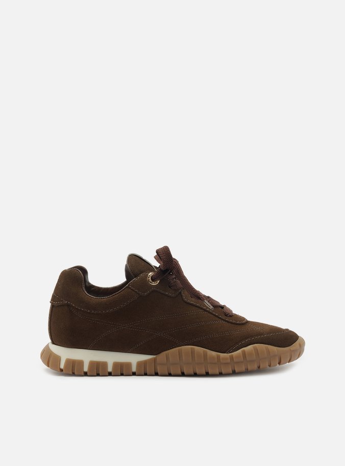 Tênis Marrom Suede Mix Sola Emborrachada